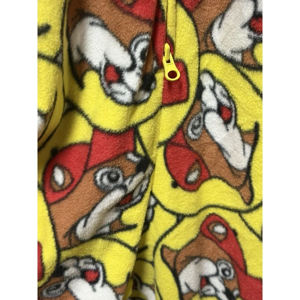 Unisex Kids Buc-ee's Beaver Fleece Hooded Zip One-Piece Pajamas SM/MD